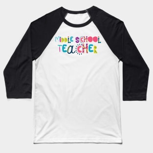 Cute Middle School Teacher Gift Idea Back to School Baseball T-Shirt